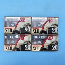 4x Maxell XLII 90 High Bias Audio Cassette Tapes SEALED NOS Blank Tapes