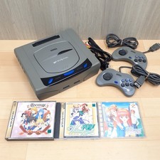 Sega Saturn Japanese Gray Console with 2 controllers & 3 Dating simulation games