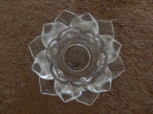 Mikasa Clear Lotus Loop Tealight Runner Candelabra Centerpiece 22" Discontinued - Picture 12 of 24