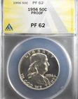 1956 Franklin Half Dollar Proof ANACS PF 62 50C Hard to Find