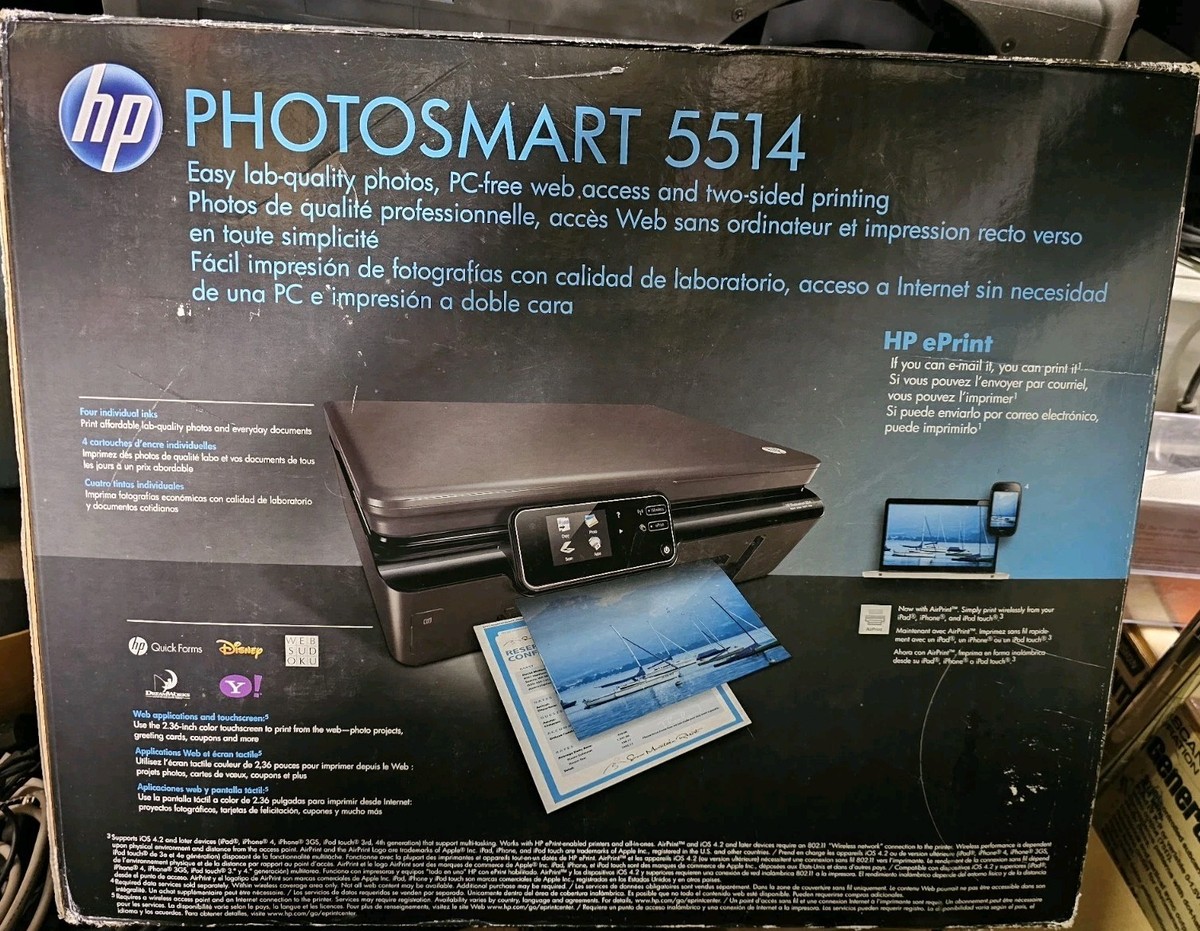 HP Photosmart 5514 All-In-One Inkjet Printer- New 886111614653| eBay
