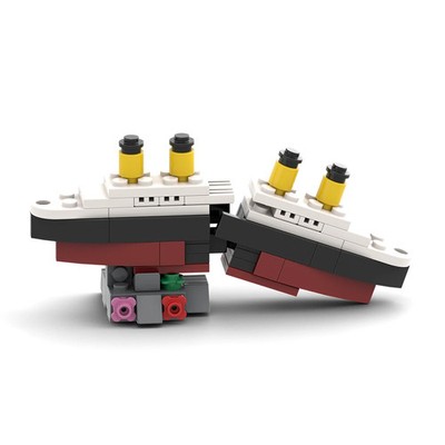 Titanic RMS Ship Break-In-Half Building Blocks 3D MOC Model DIY Toy