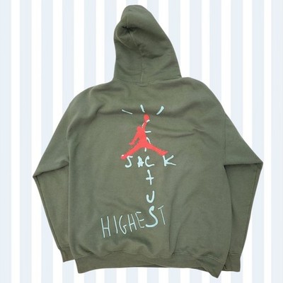 トップス Air Jordan x Travis Cactus Jack Hoodie Travis Scott Nike Air Jordan Cactus Jack Highest Hoodie Size Large