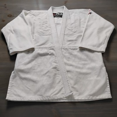 FUJI Gi White Martial Arts Kimono Top Size 3 Jiu Jitsu MMA Karate No Belt 