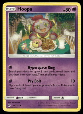 POKEMON HOOPA FORBIDDEN LIGHT 54/131 UC LP