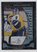 2015-16 O-Pee-Chee Platinum Marquee Rookies Black Ice 42/99 Juuse Saros #M27 0i6