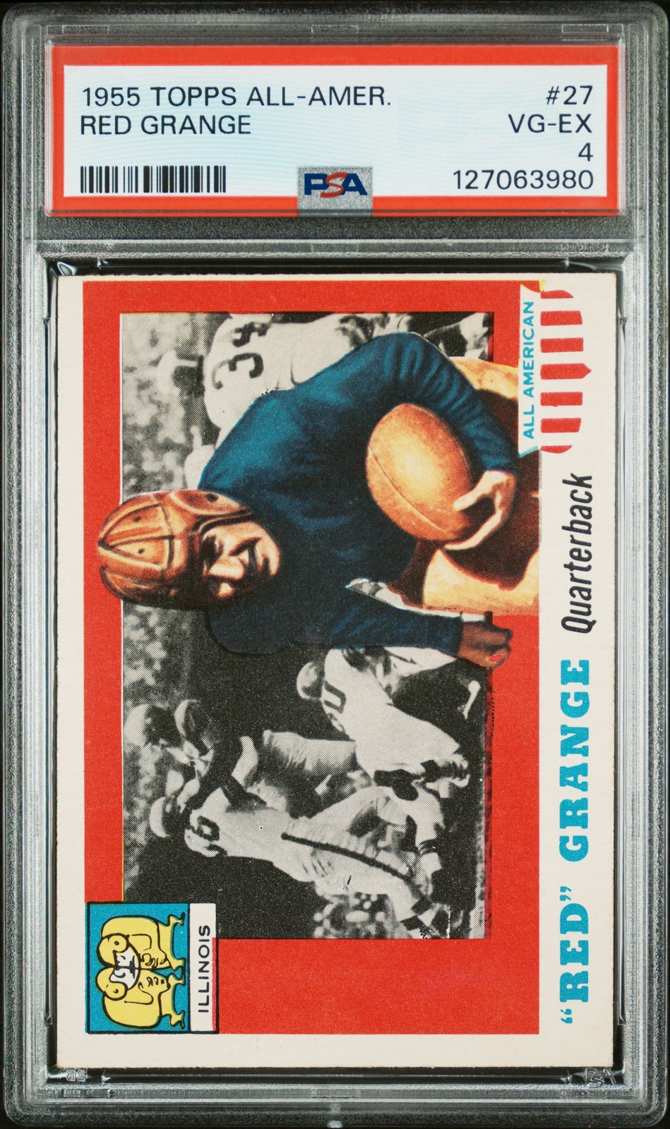 1955 TOPPS ALL-AMER. #27 RED GRANGE PSA 4