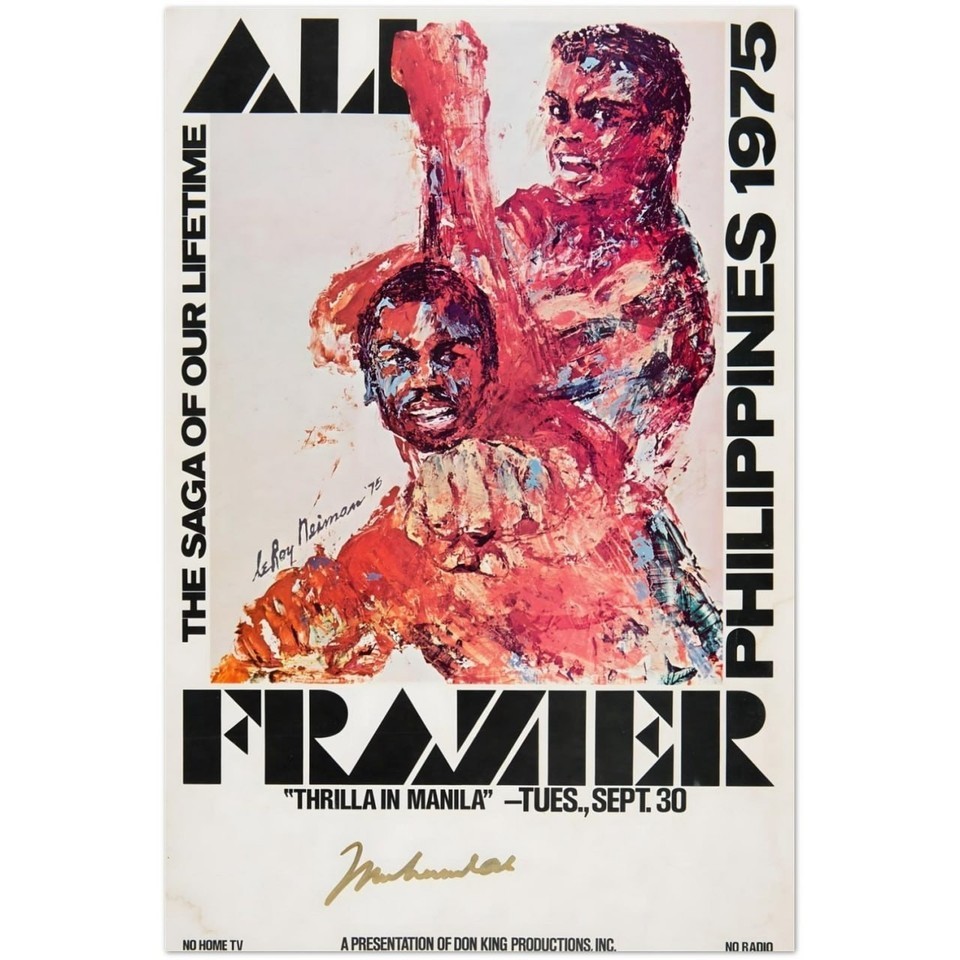 Muhammad Ali vs Joe Frazier Thrilla In Manila Sept 30 1975 Fight Poster