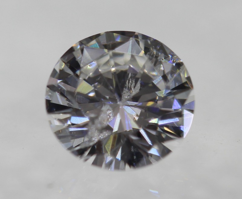 0.48 Carat H Round Brilliant Natural Enhanced EARTH MINED Loose Diamond 4.96mm