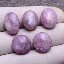 5 Pcs Natural African Ruby 14mm-17mm Unheated Oval Cabochon Stunning Gemstones