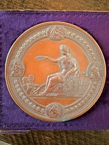 1876 Philadelphia Centennial Exhibition Bronze Medal with Case