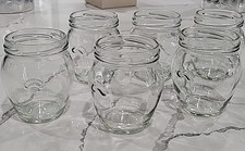 Lot of 6 Clear Glass Jars