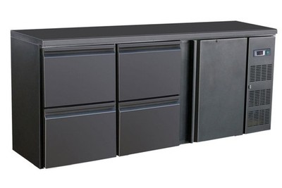 Combisteel Barkühltisch mit 1 Türe 4 Schubladen 537 Liter 2002x513x860mm