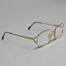 Vintage Luxottica MABEL Whitegep Eyeglasses Gold Frame 54-15-130 Frame only.