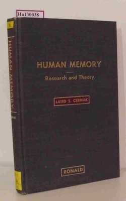 Human Memory. Research and Theory. Cermak, Laird S.: