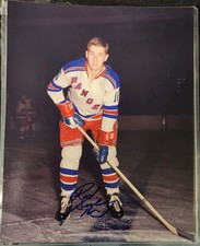 Rod Seiling Signed 8x10 Photo New York Rangers HOF COA