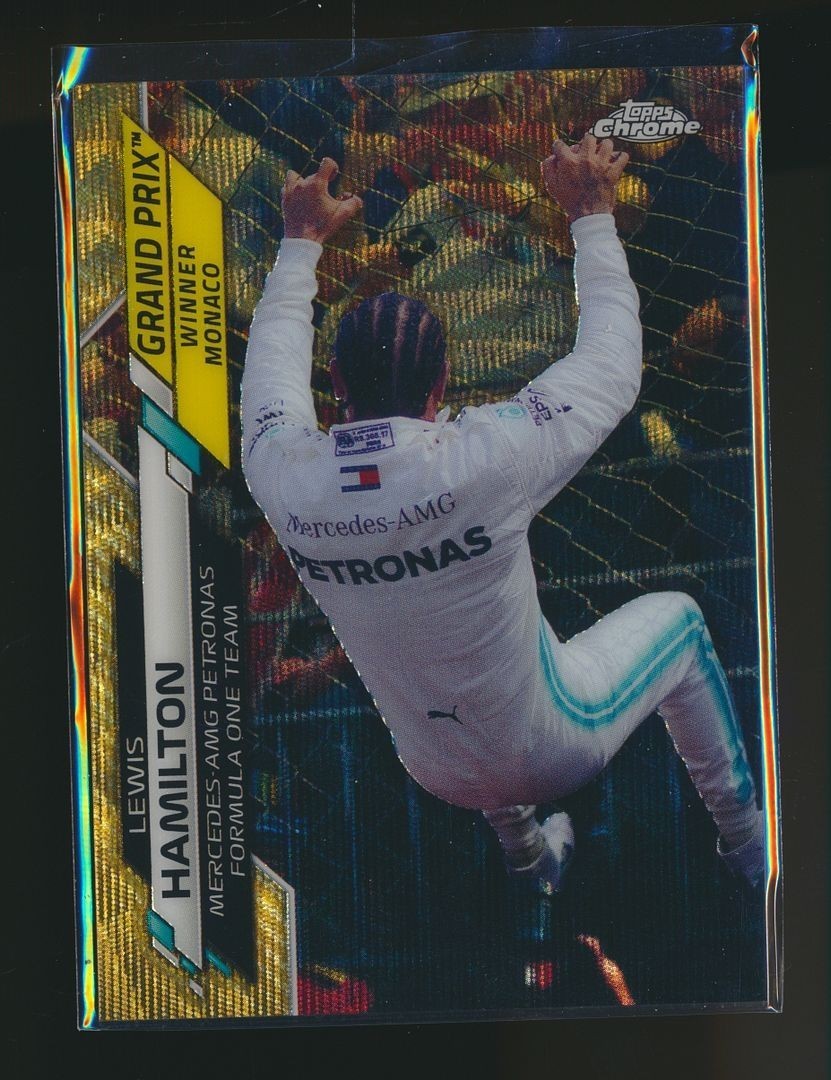 2020 TOPPS CHROME FORMULA 1 F1 GOLD WAVE /50 MONACO #138 LEWIS HAMILTON