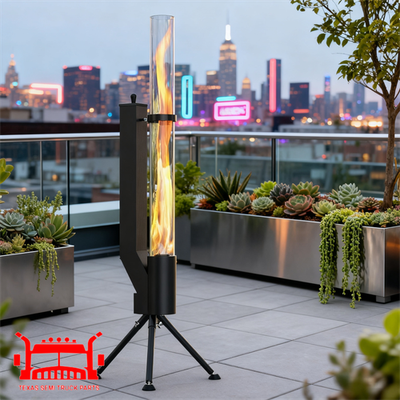 #ad #ad Black Wood Pellet Patio Heater Outdoor Fire Pit 58quot; Portable For Backyard Garden $110.99