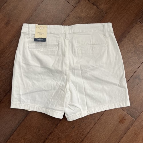 St John's Bay weiß heimlich schlank 5" Shorts Damengröße 8 dehnbar mittelhoch - Bild 14 von 16