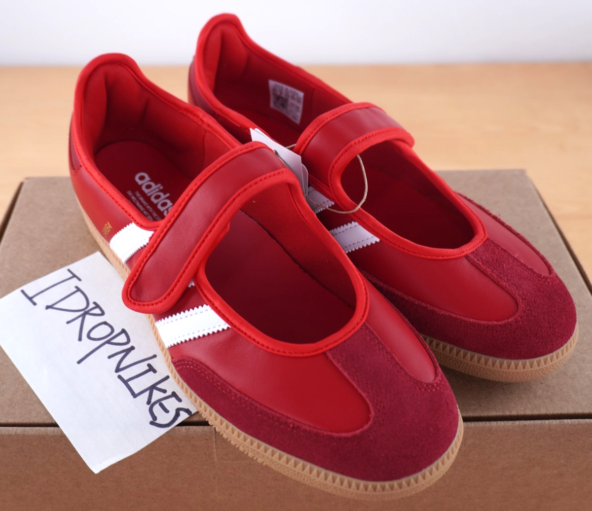 adidas Women's Samba Jane Red White Scarlet Gum - JQ6446 | eBay