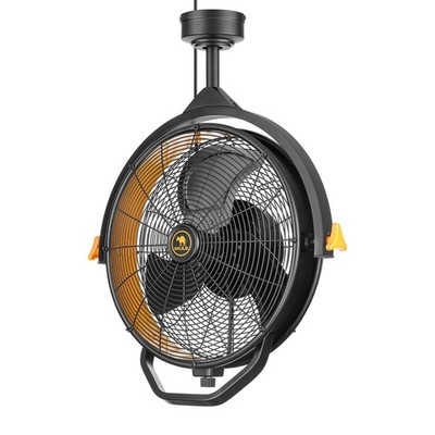 Mule 18'' Fan XL, Dual Height Ceiling Mounting options, Standard 3-Prong Plug