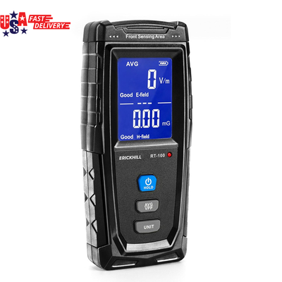 #ad EMF Meter Detects Electric and Magnetic Fields Handheld Digital EMF Detector w $62.22