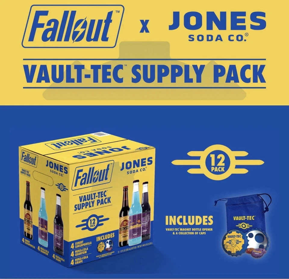Jones Soda x Fallout Vault-Tec Supply Pack SEALED Limited 12 Bottle Case - Image 3 of 3