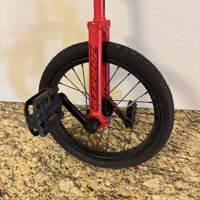 Torker CX 16 Inch Unicycle Red Kids Youth Adjustable Seat Steel