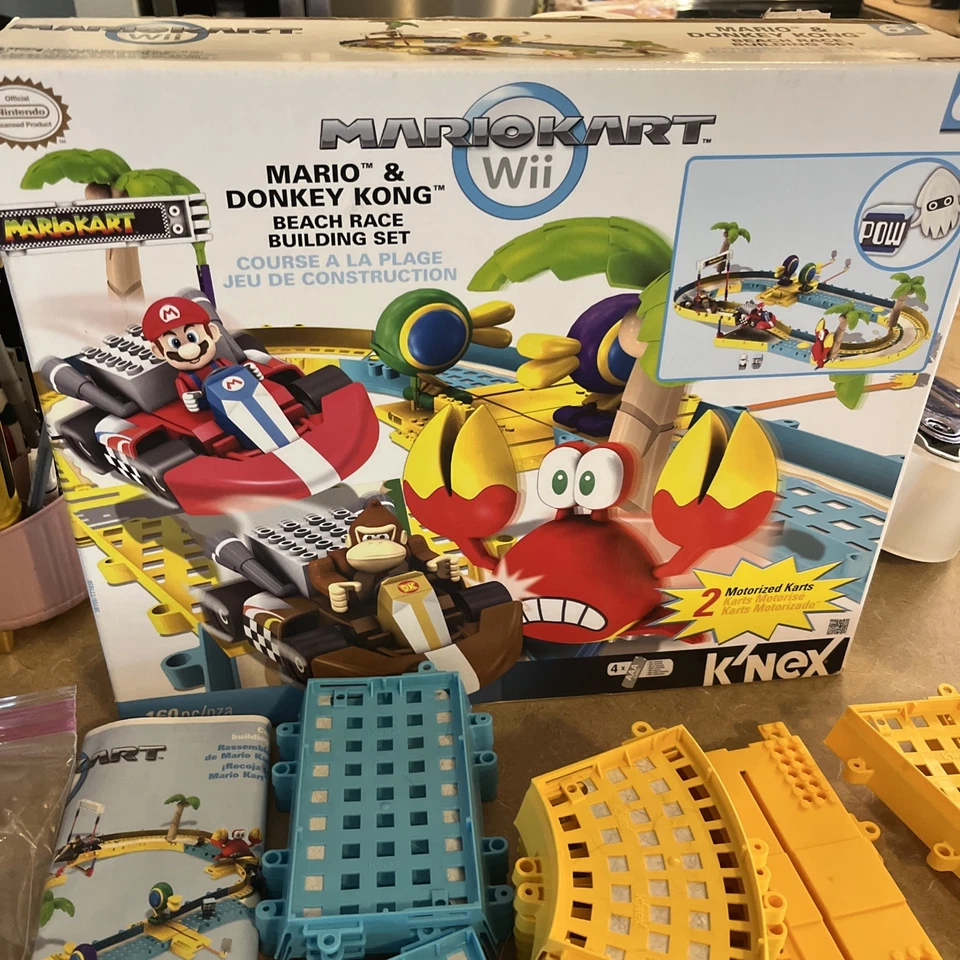 2012 K’nex Mariokart Wii MARIO & DONKEY KONG BEACH RACE BUILDING SET, COMPLETE! - Image 2 of 4