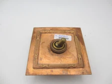 Vintage Brass Light Switch Plate Old Antique Toggle Art Deco Copper Plated