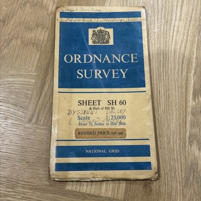 TOWYN PERTH-Y-CYTTIAU Ordnance Survey Sheet SH60 1:25,000 1953 National Grid 