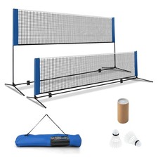 Badminton Net Stand 3m Portable Tennis Volleyball Pickleball Net Adjustable