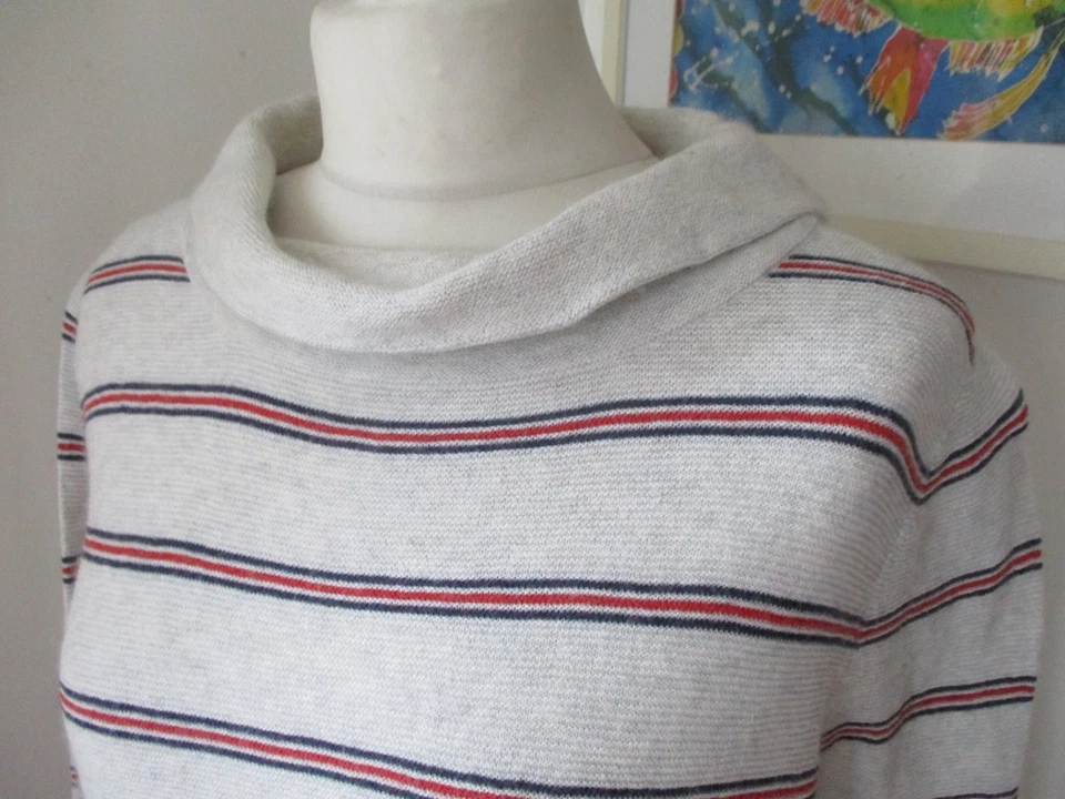 Seasalt between tides jumper cotton knit boat neck roll  striped  14 - Image 2 of 3