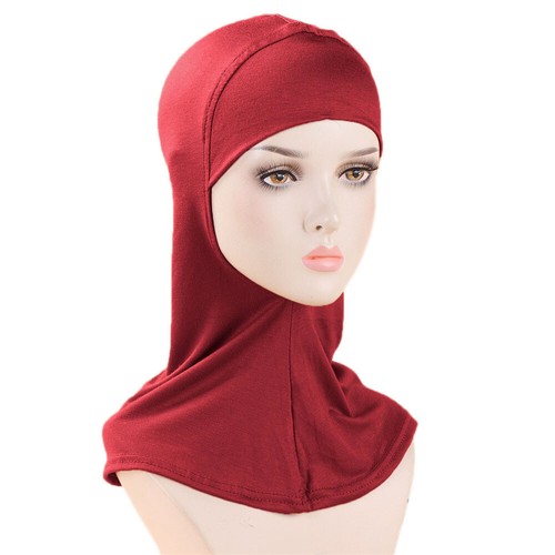Women Muslim Hijab Bonnet Turban Inner Hat Underscarf Ninja Cap Headscarf Wrap - Picture 26 of 36