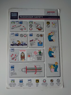 US Airways Express Op MESA AIRLINES CRJ 08/01 Safety Card 