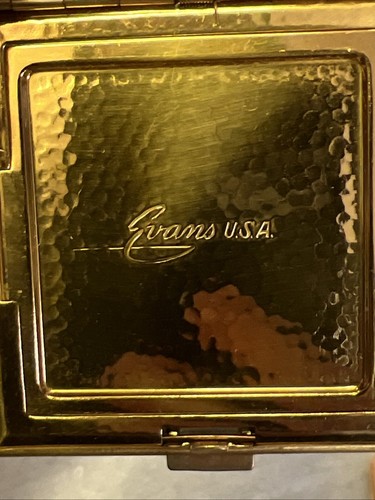 Vintage EVANS Ladies Compact Makeup Case Rhinestones Mother Of Pearl EUC - Picture 5 of 8