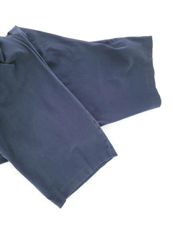 Pantalones Chaps para mujer 22W Plus Capri azul liso cremallera bolsillo informal elástico Foto 4 de 4