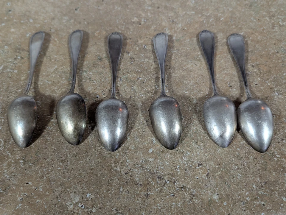 Lote de 8 cucharas antiguas de plata de ley - Gorham, John Hancock plata y bellas artes Foto 3 de 4