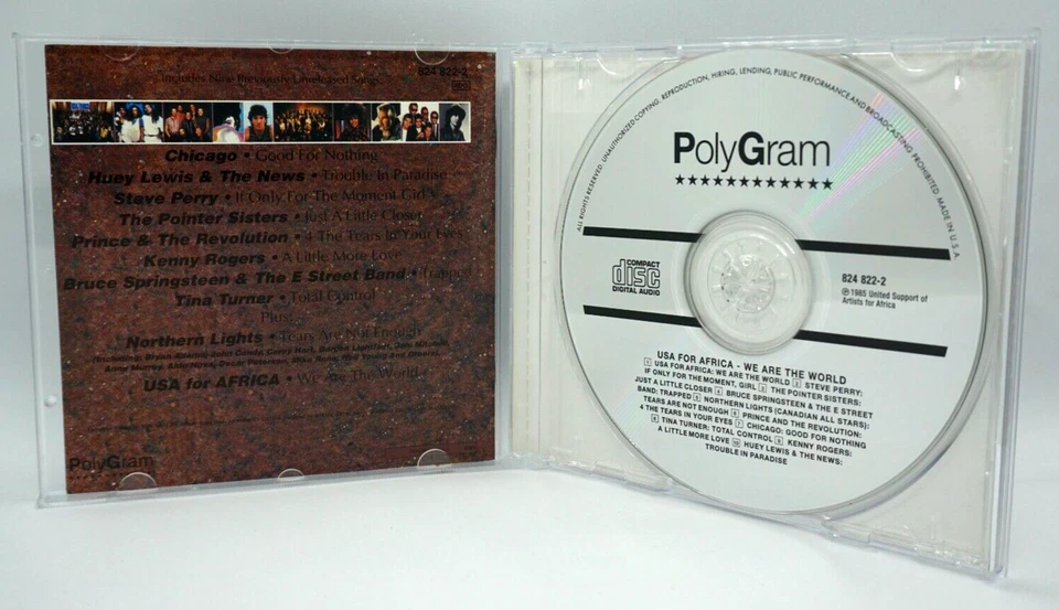 USA For Africa : We Are The World   CD Album - Live Aid - HTF - Image 3 of 3