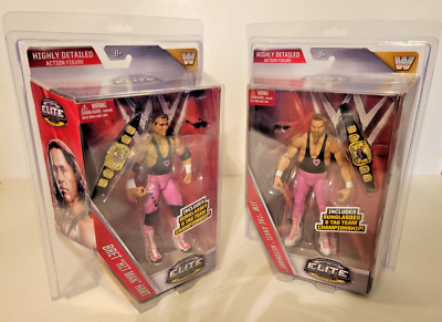 WWE Mattel Elite  Series 43 Hart Foundation Jim Neidhart Bret Hart w/protectors