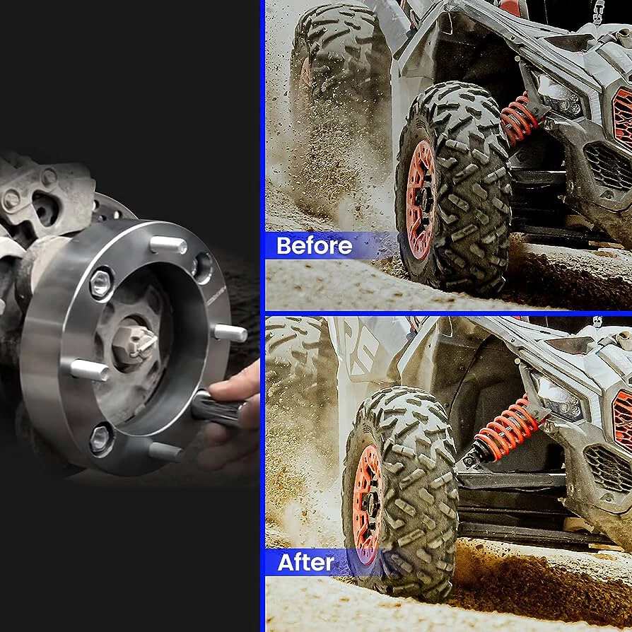 ECCPP 4Pcs 2.5" 4x4"/ 4x101.6 Wheel Spacers 12x1.25 68.5 CB For Yamaha Golf Cart - Imagem 4 de 4