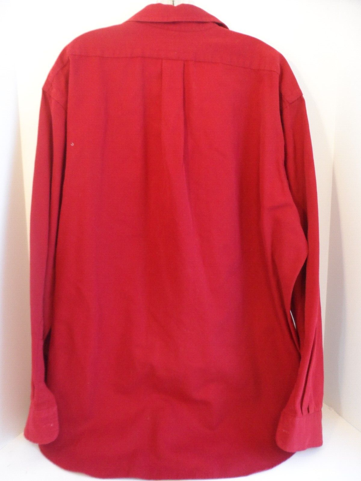 Ralph Lauren Blake Camicia Uomo Rosso Scuro Pony Cotone Pesante Manica Lunga Large