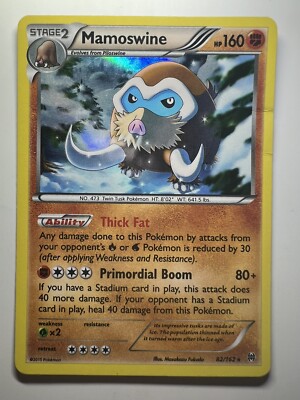 Mamoswine HoloRare XY BREAKthrough Pokémon Card 82/162 | eBay