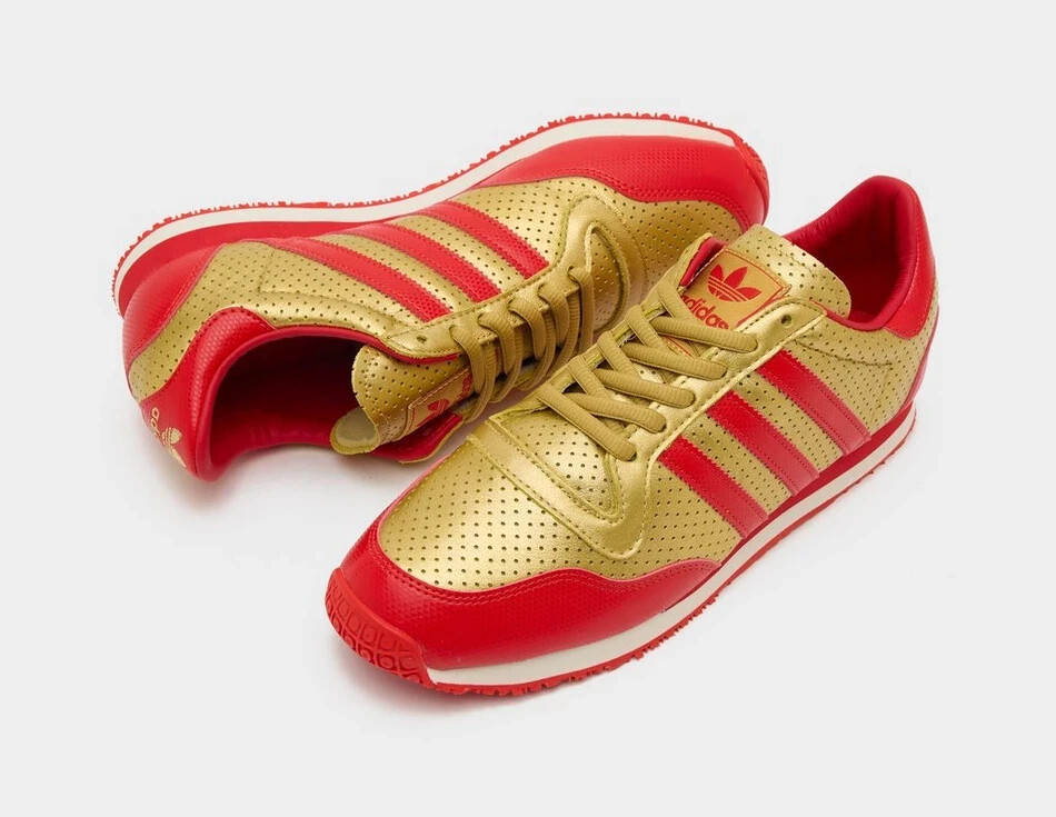 Adidas Originals Men's Galaxy OG in Gold and Red Shoes | eBay