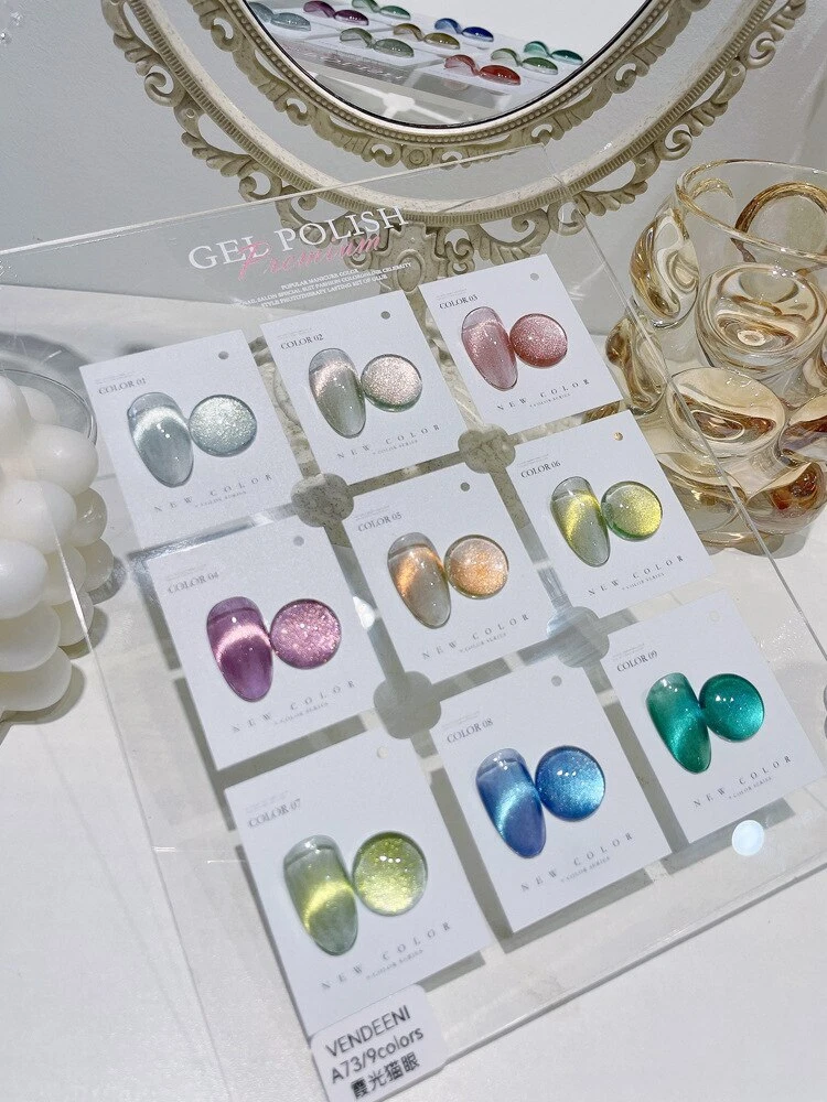 9Color Nail Gel Polish 9D Jade Cat Eye Magnet Hybrid Varnish Semi Permanent
Opens in a new window or