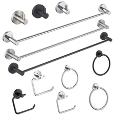 4PCS Bathroom Hardware Set Bathroom Accessory Set Wall Mounted Towel Bar Set