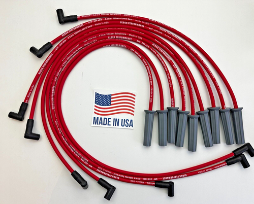 1964-1965 CADILLAC 429 SMALL CAP HEI DISTRIBUTOR + COIL + RED 8.5mm WIRES USA - Picture 2 of 21