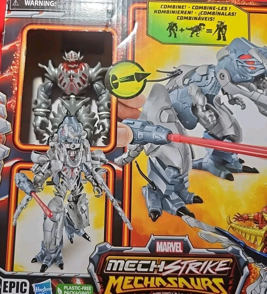 Marvel Mech Strike Mechasaurs Ultron Primeval & T-Rex Action Figure Transformer - Image 3 of 4