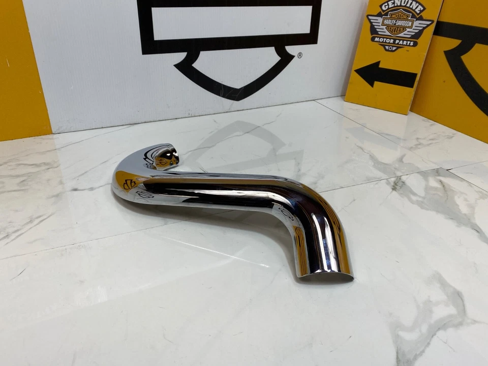 Tubo de escape trasero S protector térmico cromado OEM 09-16 Harley Touring Foto 2 de 4