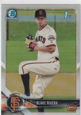 2018 BOWMAN CHROME 1ST RC REFRACTORS BLAKE RIVERA SAN FRANCISCO GIANTS - Z326